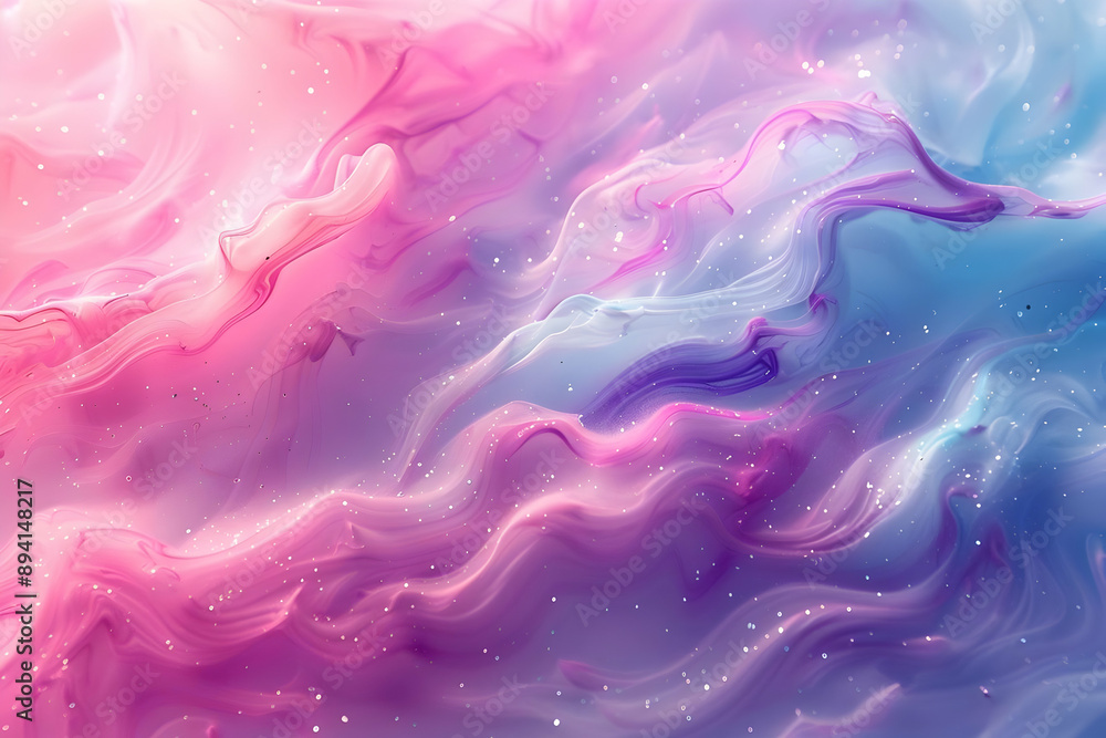 Abstract Pink & Blue Swirls Abstract Pink & Blue Swirls