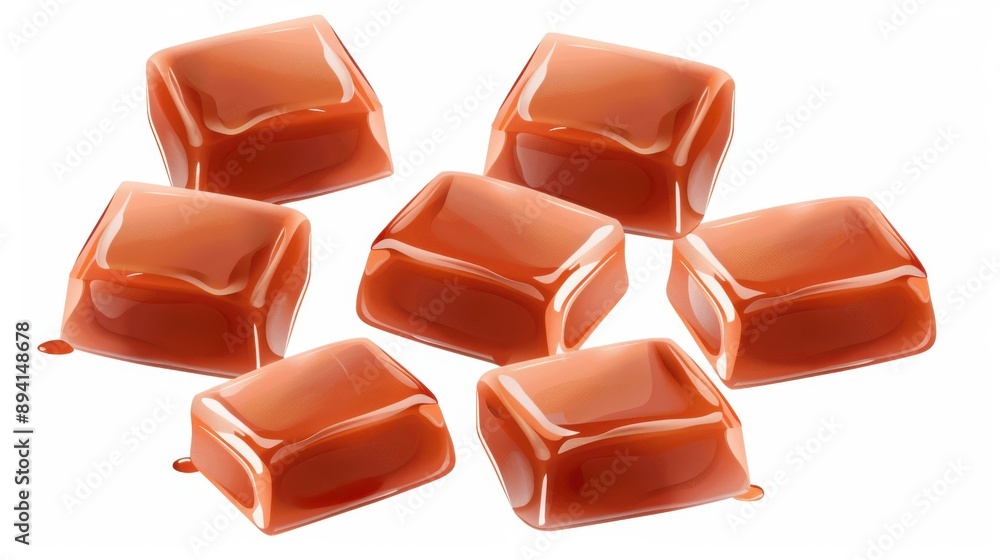 A sweet watercolor illustration of a luscious caramel set, perfect for adding a touch of indulgence to your decor. A sweet watercolor illustration of a luscious caramel set, perfect for adding a touch of indulgence to your decor.