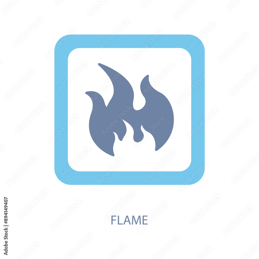 flame concept line icon. Simple element illustration.flame concept outline symbol design. flame concept line icon. Simple element illustration.flame concept outline symbol design.