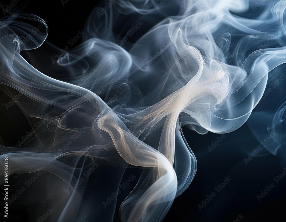 Elegant Abstract Smoke Art: Organic Shapes and Mysterious Trails Elegant Abstract Smoke Art: Organic Shapes and Mysterious Trails