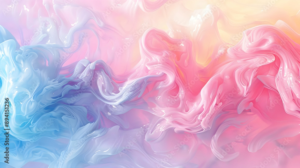 Abstract Liquid Swirls in Pastel Pink and Blue - Background Illustration Abstract Liquid Swirls in Pastel Pink and Blue - Background Illustration