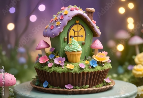 Wallpaper Mural cupcake with frosting designed to look like a miniature fairy garden

 Torontodigital.ca