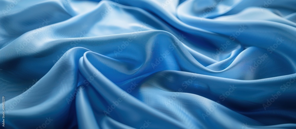 Blue Silk Fabric Texture Blue Silk Fabric Texture