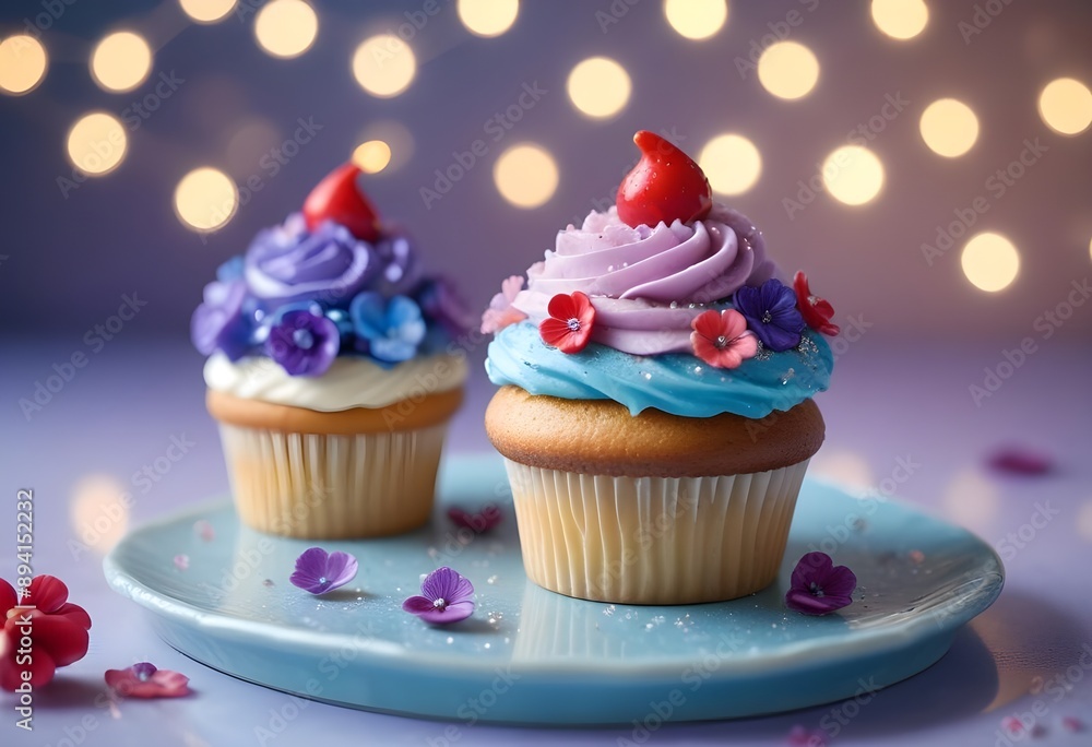 cupcake with frosting designed to look like a miniature fairy garden
cupcake with frosting designed to look like a miniature fairy garden
