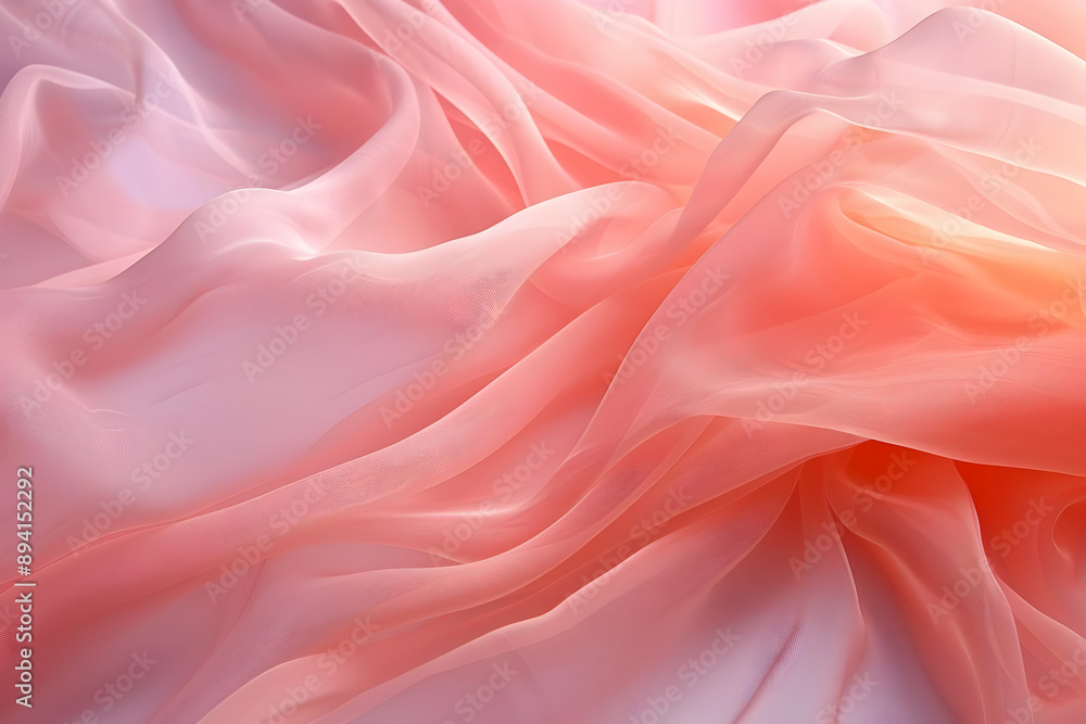 Fototapeta premium Pink Sheer Fabric Texture Background