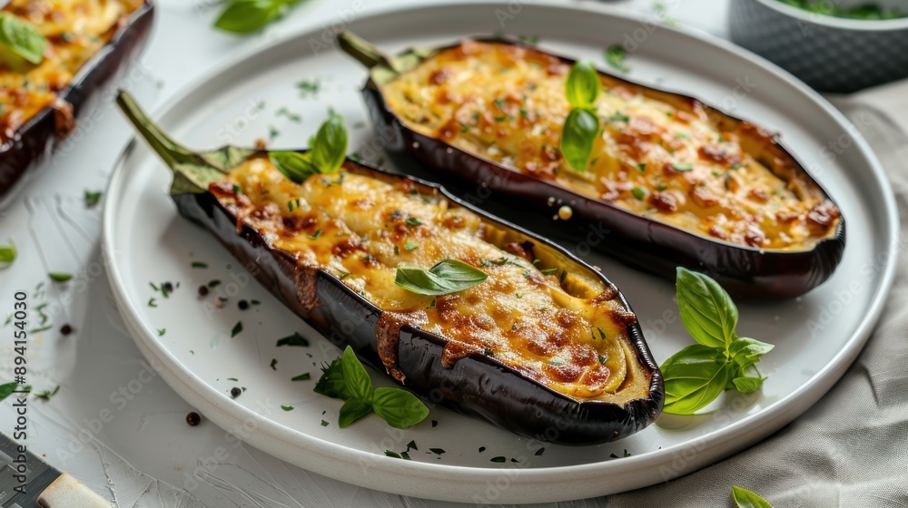 Baked Eggplant with Cheese Baked Eggplant with Cheese