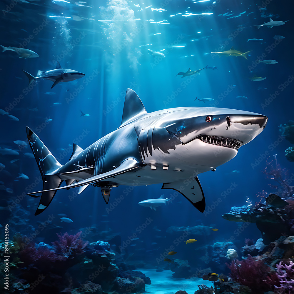 Fototapeta premium shark in the sea