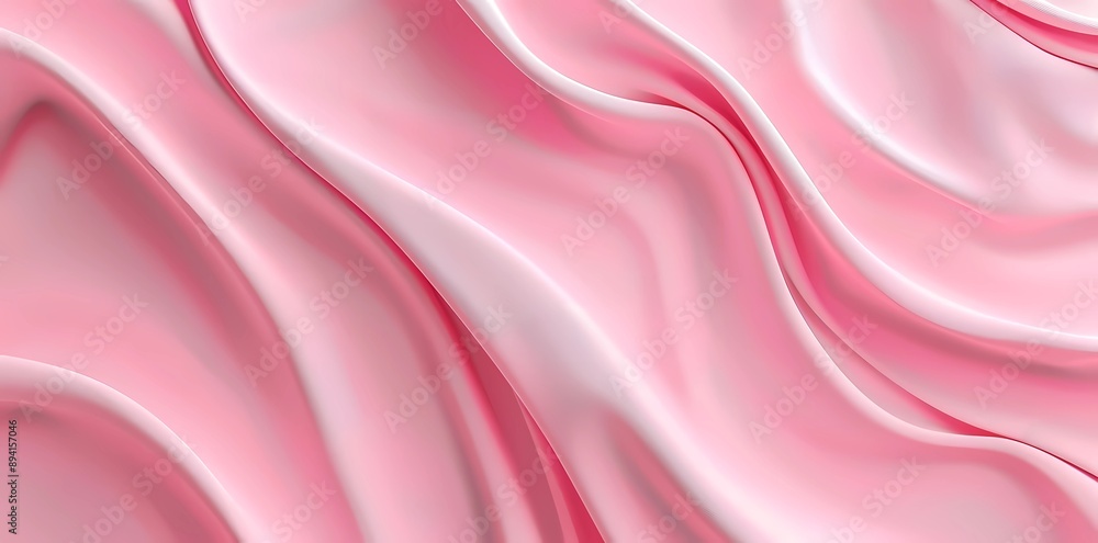 Obraz premium Abstract Pink Draped Fabric Background.