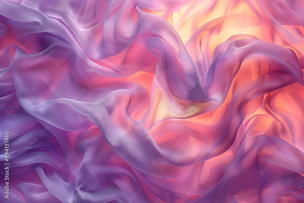 Obraz premium Purple and Pink Sheer Fabric Texture