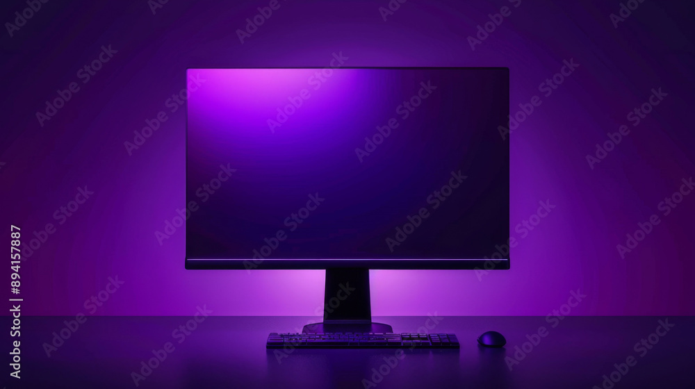 Minimalist Majesty: Glowing Monitor on a Dark Canvas Minimalist Majesty: Glowing Monitor on a Dark Canvas