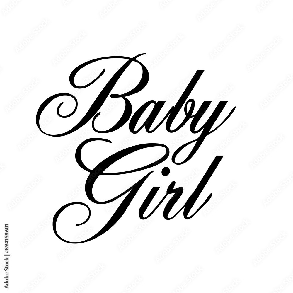 Obraz premium Baby Girl - role play text illustration