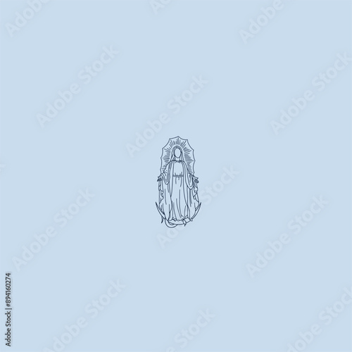 THESE HIGH QUALITY MOTHER MARIA VECTOR FOR USING VARIOUS TYPES OF DESIGN WORKS LIKE T-SHIRT, LOGO, TATTOO AND HOME WALL DESIGN