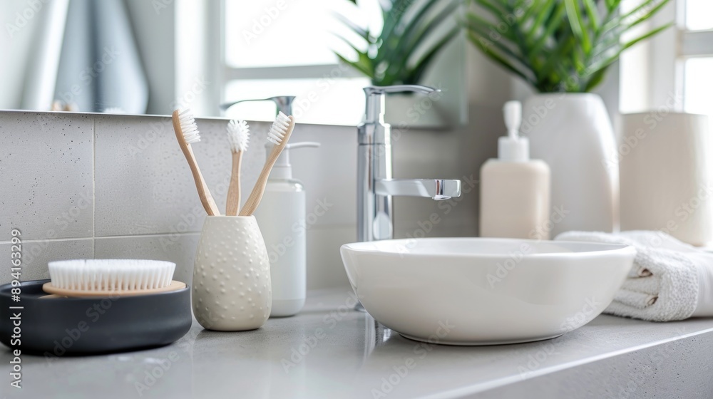 Modern Bathroom Interior with Clean Lines and Minimalist Design Modern Bathroom Interior with Clean Lines and Minimalist Design