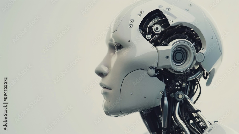 The Mechanical Mind: A Futuristic Robot Portrait The Mechanical Mind: A Futuristic Robot Portrait