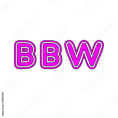 BBW - Big Beautiful Woman acronym illustration