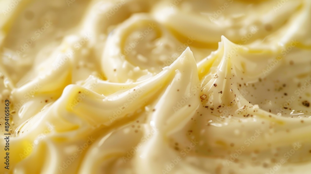 Close-up of Creamy Whipped Butter with Salt Close-up of Creamy Whipped Butter with Salt