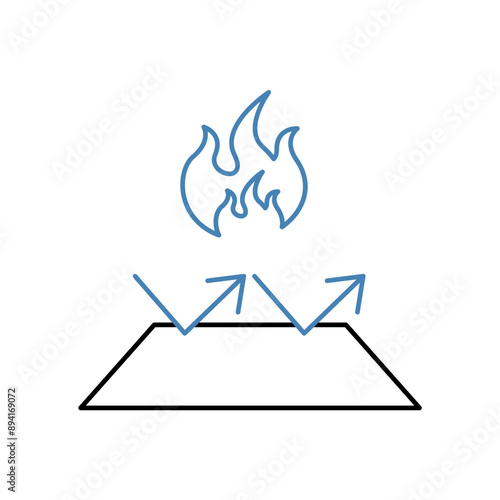 fireproof concept line icon. Simple element illustration.fireproof concept outline symbol design.