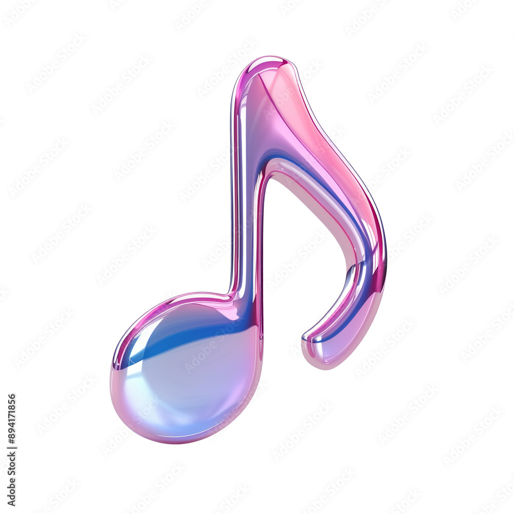 3D icon - Music Note icon, on isolated transparent background 3D icon - Music Note icon, on isolated transparent background