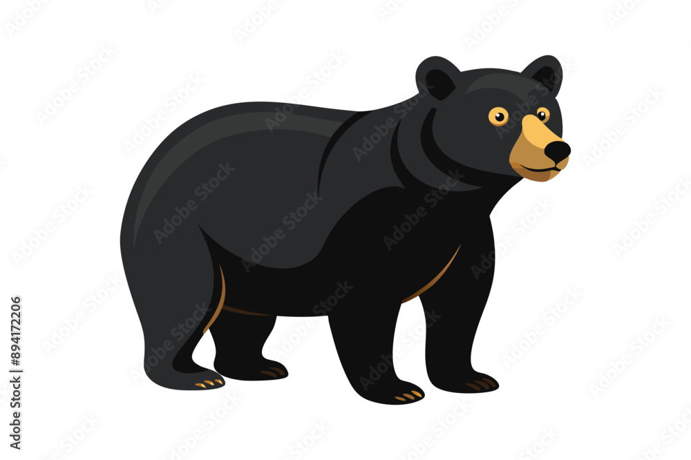 Fototapeta premium black-bear-silhouette-image-vector