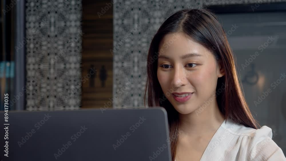 Business woman using laptop working in the office. Business woman using laptop working in the office.