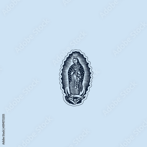 THESE HIGH QUALITY MOTHER MARIA VECTOR FOR USING VARIOUS TYPES OF DESIGN WORKS LIKE T-SHIRT, LOGO, TATTOO AND HOME WALL DESIGN