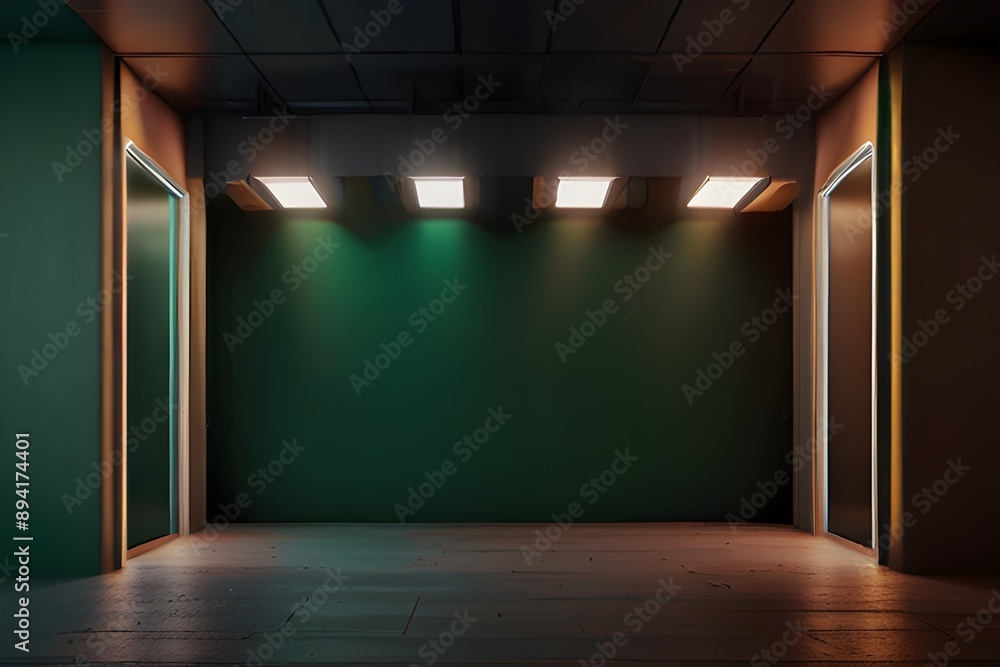 Virtual studio background for music projects. 3D render, Ideal for live ...