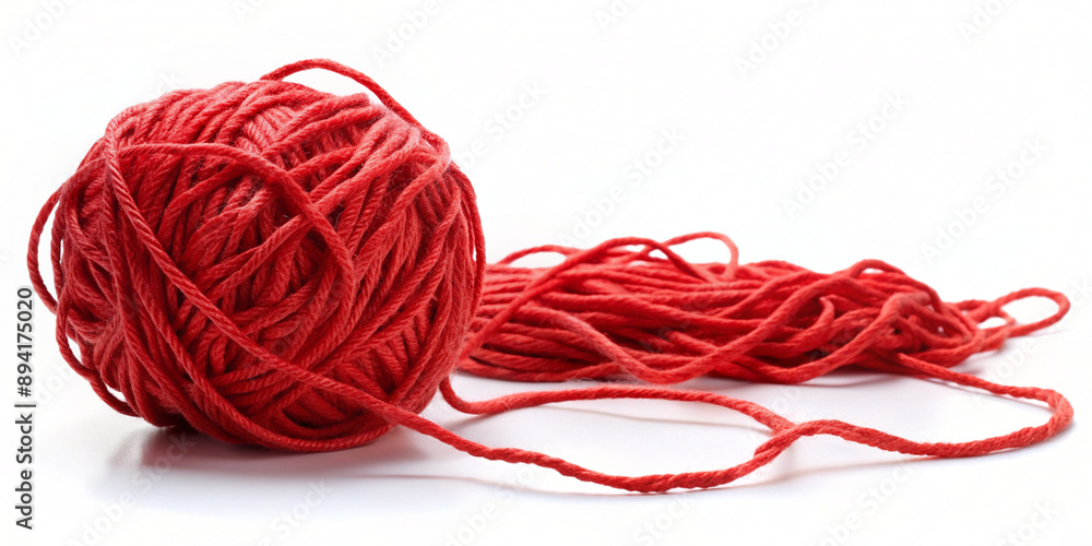 Red Tangled Yarn Background Red Tangled Yarn Background