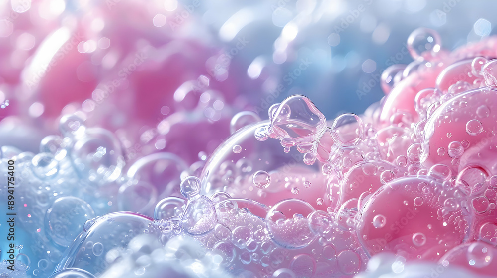 Pink & Blue Bubbles Abstract Background Pink & Blue Bubbles Abstract Background