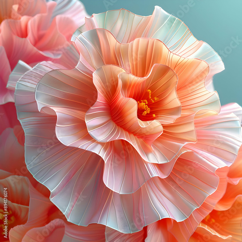 Wallpaper Mural Delicate Pink Flower with Soft Layers Torontodigital.ca