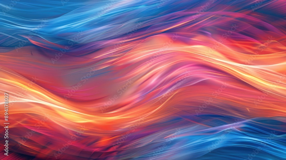 Smooth, flowing waves of color blending seamlessly Smooth, flowing waves of color blending seamlessly