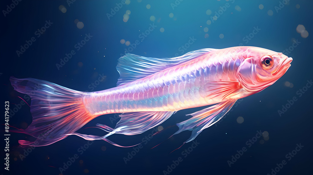 Iridescent Fish Underwater Iridescent Fish Underwater