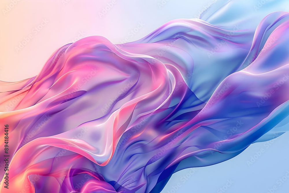Abstract Purple & Blue Fabric Swirl Abstract Purple & Blue Fabric Swirl