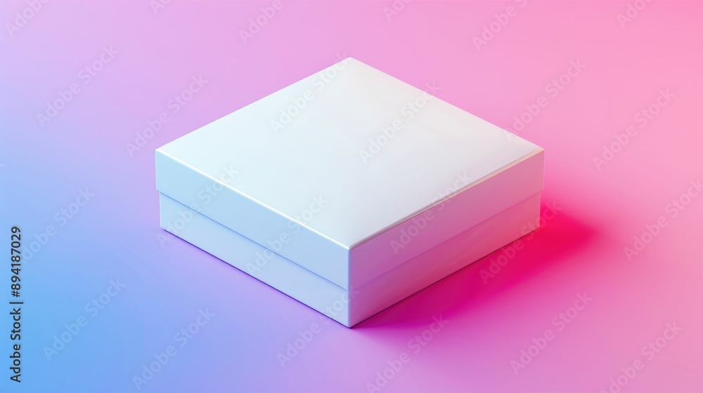 White box mockup with a seamless gradient background White box mockup with a seamless gradient background