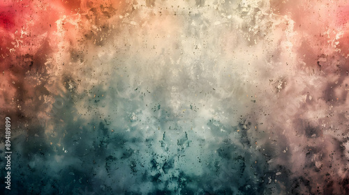 Grunge Texture Background - Teal, Orange, and Beige