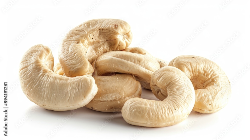 Cashew nut on white background Cashew nut on white background