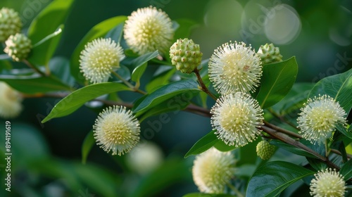 Cephalanthus tetrandra A type of Button Bush Tree photo