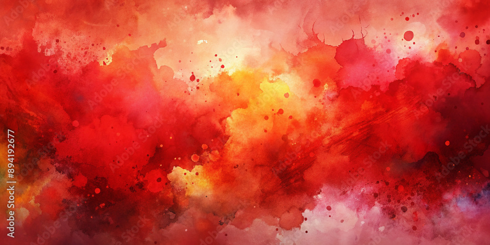 Vibrant Watercolor Style Abstract Red Background Vibrant Watercolor Style Abstract Red Background