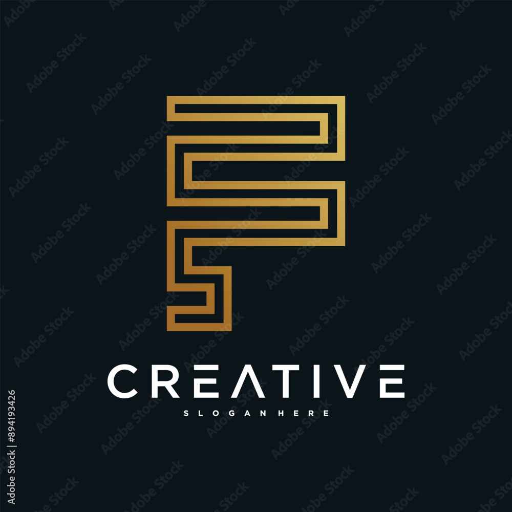 Creative abstract initial letter F logo design. Preamium Vector Creative abstract initial letter F logo design. Preamium Vector