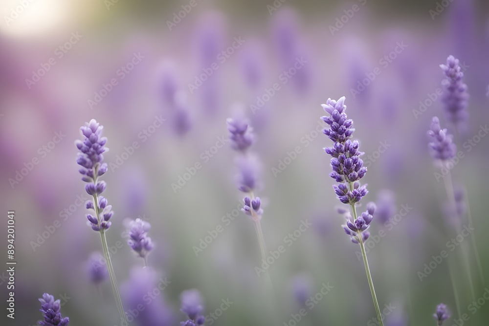English lavender flower bokeh background, AI Generated English lavender flower bokeh background, AI Generated