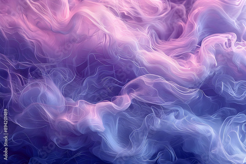 Purple and Pink Tulle Abstract