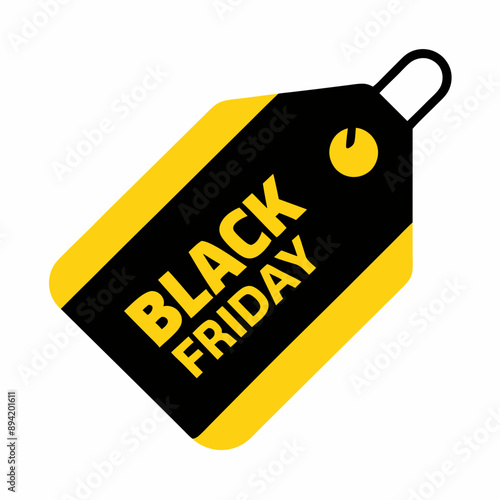 Vector illustration of Black Friday shopping frenzy with bold fonts and eye-catching designs perfect for promoting sales events