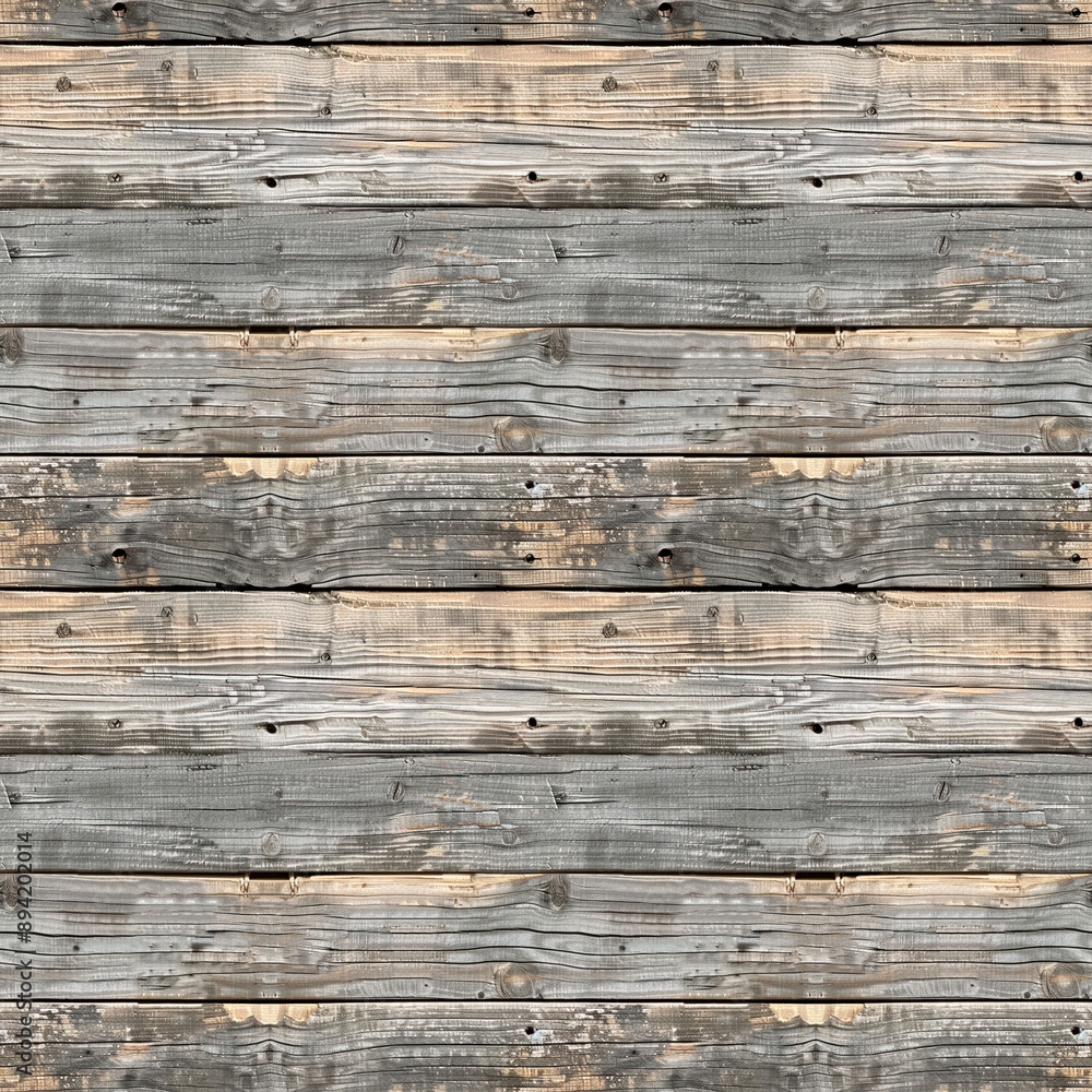 Seamless background of wooden planks in a rustic style with the texture of weathered and aged wood with natural grain and knots Seamless background of wooden planks in a rustic style with the texture of weathered and aged wood with natural grain and knots
