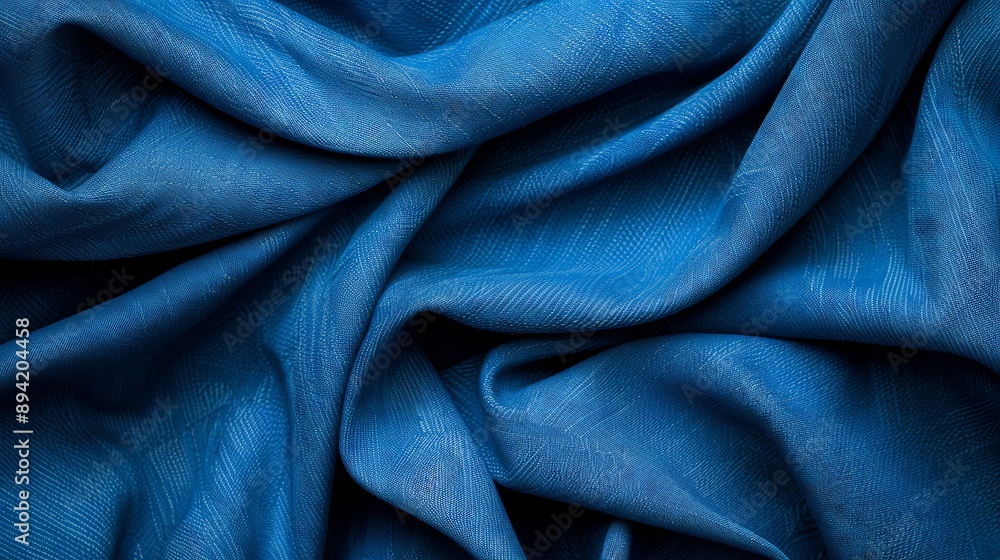 Blue crumpled fabric denim texture, suitable for website sliders and banners, Digital illustration, Vivid hues, Detailed features Blue crumpled fabric denim texture, suitable for website sliders and banners, Digital illustration, Vivid hues, Detailed features