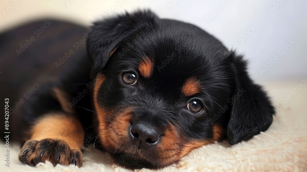 cute Rottweiler puppy