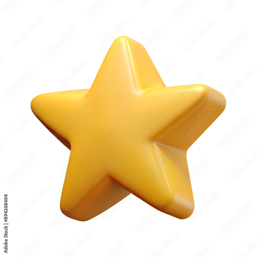 3D star icon with plastic style for rating symbol. Isolated star sign as a design element 3D star icon with plastic style for rating symbol. Isolated star sign as a design element