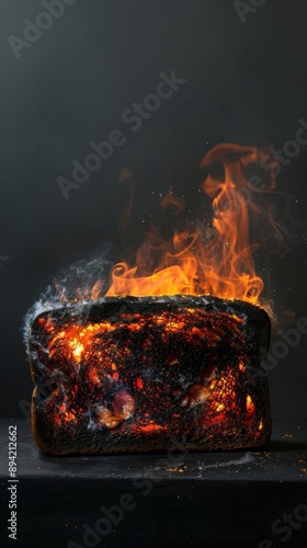 A burnt loaf with a call to action for cancer screening photo