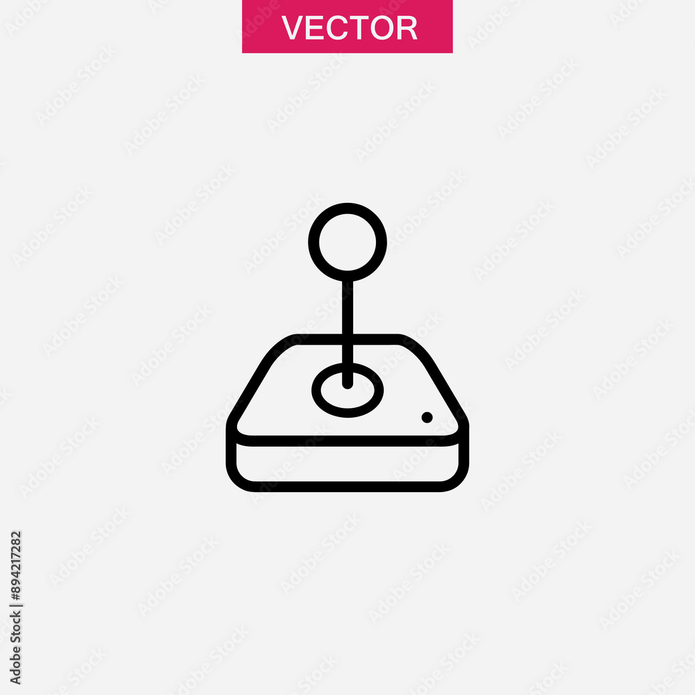 Arcade Joystick line icon. vector flat black illustration for web and app on white background..eps Arcade Joystick line icon. vector flat black illustration for web and app on white background..eps