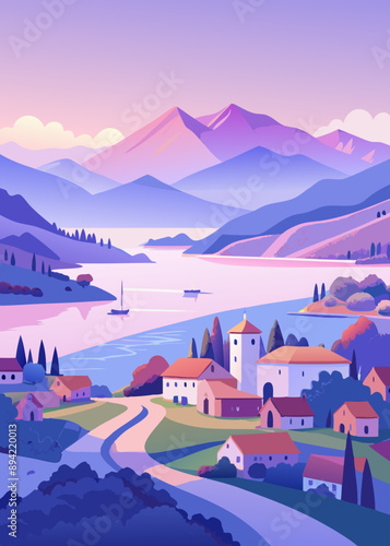 mountain village in the mountains castle in the mountains Zuiza paisajes  church, mountain, landscape, alps, europe, lake, austria, town, travel, nature, architecture, sky, building, water, tower, vil