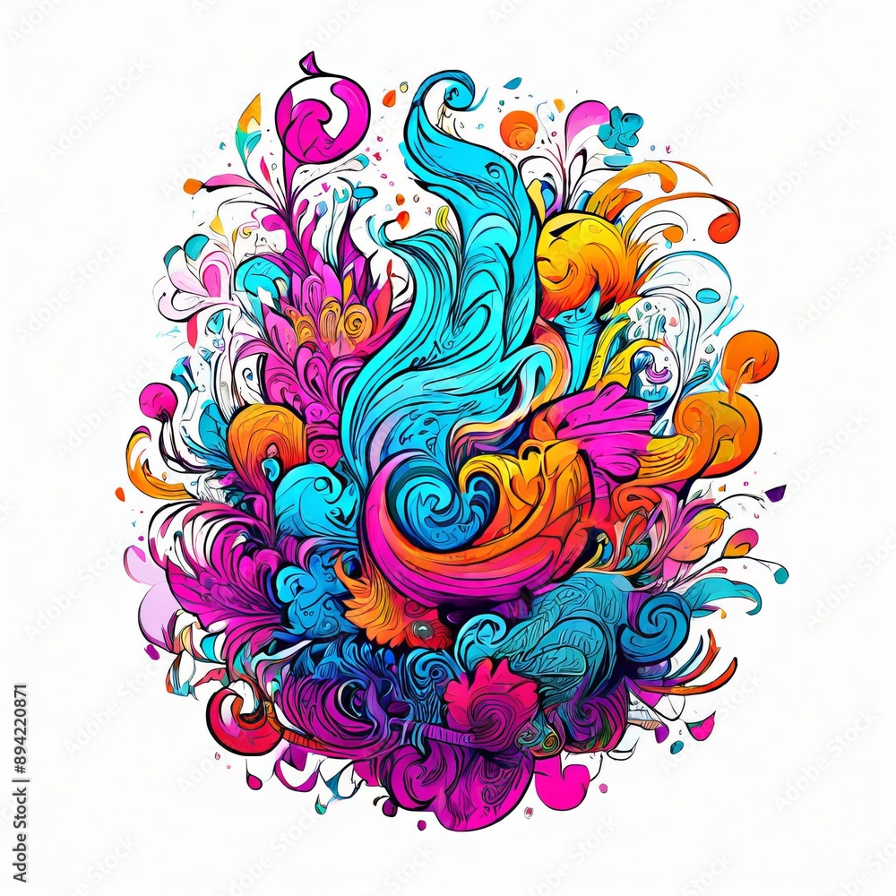 a whimsical and playful stroke with doodle style illustrations a a whimsical and playful stroke with doodle style illustrations a