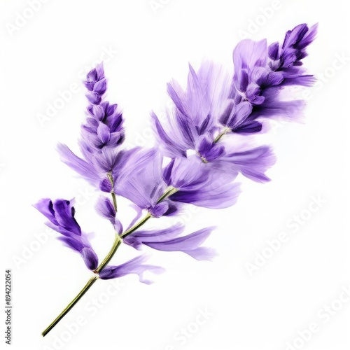 painterly brush stroke in shades of lavender featuring expressiv photo